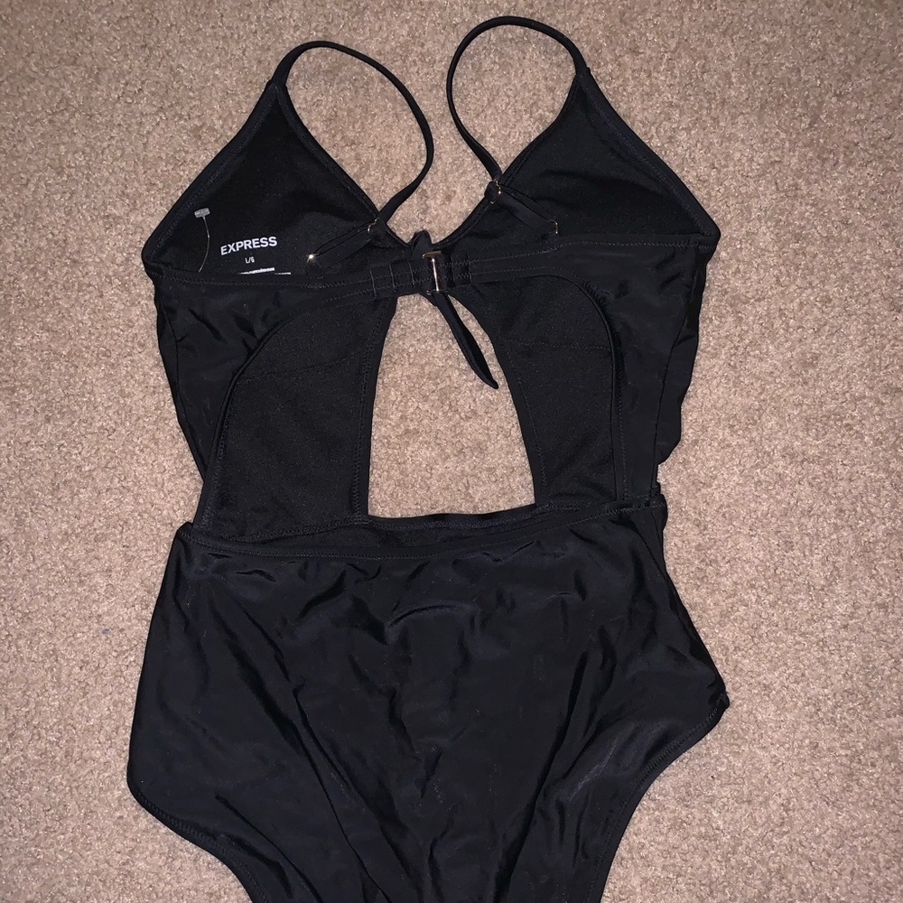 Express Black one piece bathing suit